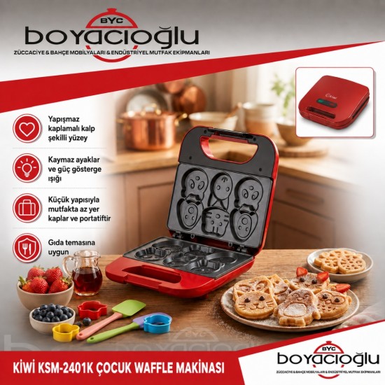 KİWİ KSM-2401K ÇOCUK WAFFLE MAKİNASI