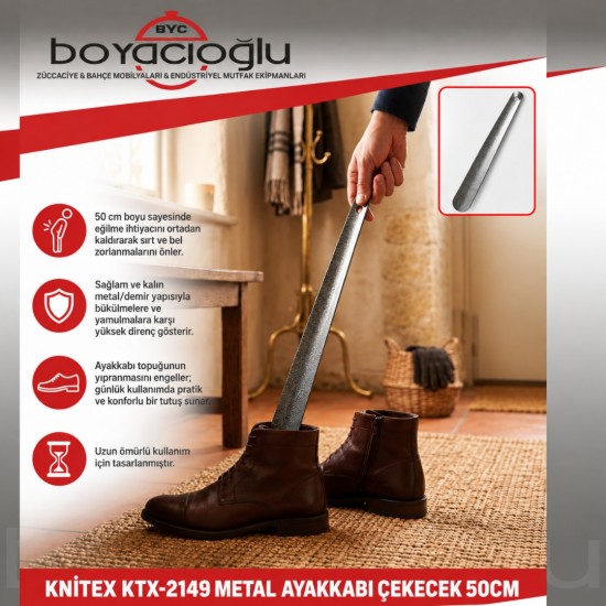 KNİTEX KTX-2149 METAL AYAKKABI ÇEKECEK 50CM