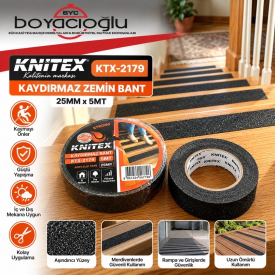 KNİTEX KTX-2179 KAYDIRMAZ ZEMİN BANT 25MMX5MT