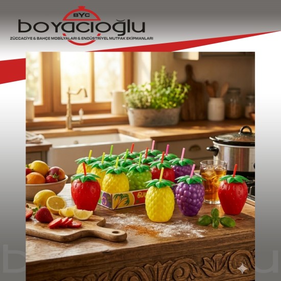 QLUX L-00814 MEYVELİ PİPETLİ SULUK MATARA