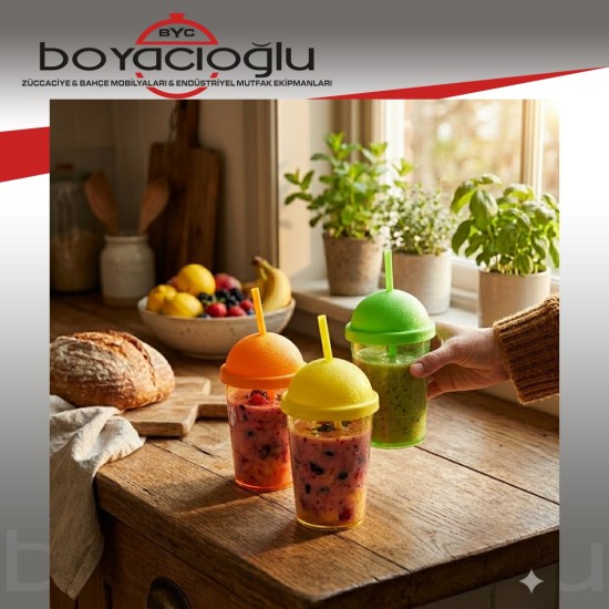 QLUX L-01020 RAİNBOW PİPETLİ BARDAK 450ML