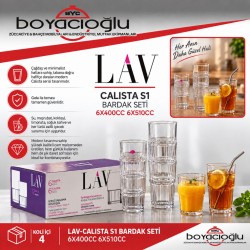 LAV-CALISTA S1 BARDAK SETİ 6X400CC 6X510CC