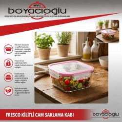 LAV-FRS247 FRESCO KİLİTLİ CAM SAKLAMA KABI 720CC