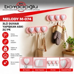 MELODY M-074 3LÜ DUVAR YAPIŞKAN ASKI 2LİPK