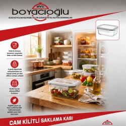 MLN-11195 CAM KİLİTLİ SAKLAMA KABI 400ML