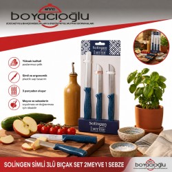 SOLİNGEN SİMLİ 3LÜ BIÇAK SET 2MEYVE 1 SEBZZE