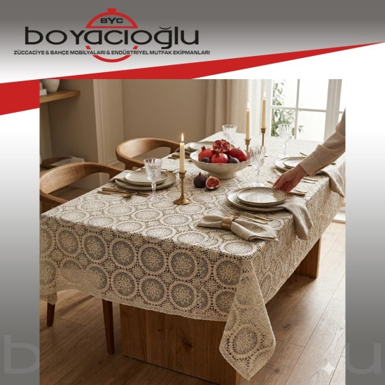 SERMAT MR37 LACE DANTELLİ MASA ÖRTÜSÜ 140CMX20M