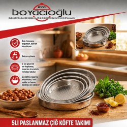 5Lİ PASLANMAZ ÇİĞ KÖFTE TAKIMI