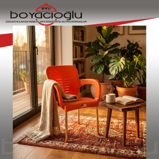 MEVSİM PARİS KOLTUK ECO METAL AYAK -TURUNCU
