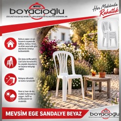 MEVSİM EGE SANDALYE BEYAZ