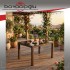 MEVSİM 90X150 RATTAN MASA CAMLI -KAHVE