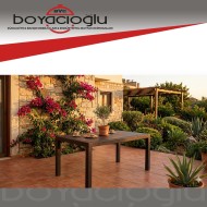 MEVSİM 90X150 RATTAN MASA CAMSIZ -KAHVE