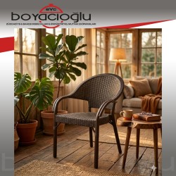 MEVSİM BAMBU RATTAN KOLTUK-KAHVE