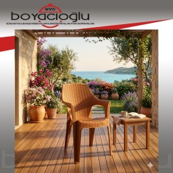 MEVSİM POLO RATTAN KOLTUK-TEAK