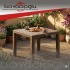 MEVSİM 90X90 RATTAN MASA CAMSIZ-KAHVE
