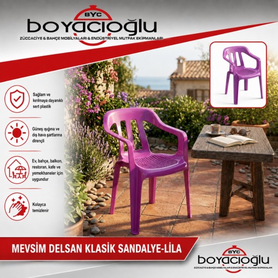 MEVSİM DELSAN KLASİK SANDALYE-LİLA