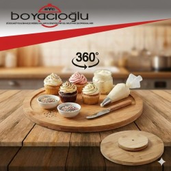 PBT-069 BAMBU DÖNERLİ SUNUM TABAK