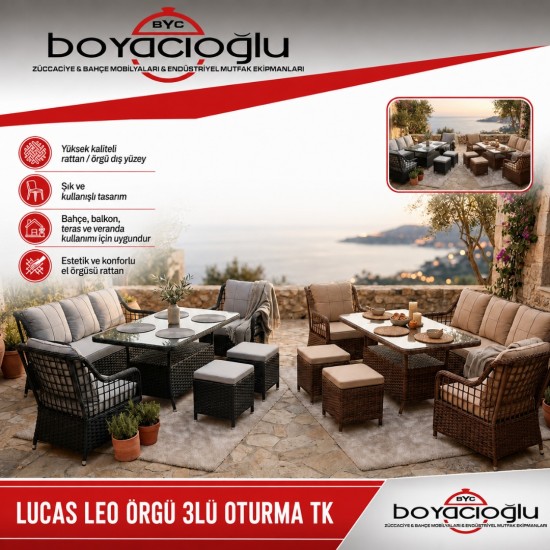LUCAS LEO ÖRGÜ 3LÜ OTURMA TK 