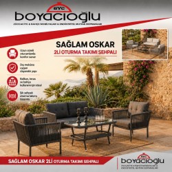 SAĞLAM OSKAR 2Lİ OTURMA TAKIMI SEHPALI