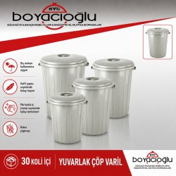 YUVARLAK ÇÖP VARİL 35LT