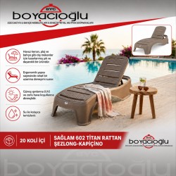SAĞLAM 602 TİTAN RATTAN ŞEZLONG-KAPİÇİNO