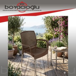 SAĞLAM DEFNE RATTAN KOLTUK-KAHVE