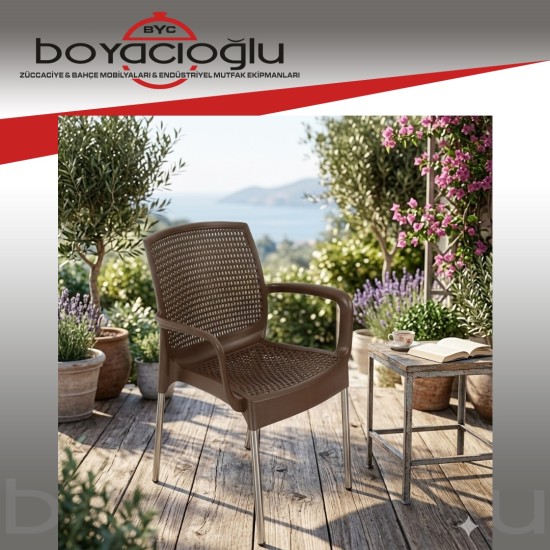 SAĞLAM DEFNE RATTAN KOLTUK-KAHVE