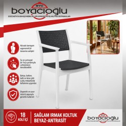 SAĞLAM IRMAK KOLTUK BEYAZ-ANTRASİT