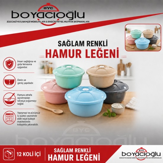 SAĞLAM ST-089 RENKLİ HAMUR LEĞENİ 3NO 4LT