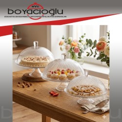 SİGMA ADEN MAJESTIK AYAKLI CAM KEK FANUS 