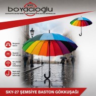 SKY-27 ŞEMSİYE BASTON GÖKKUŞAĞI