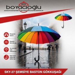 SKY-27 ŞEMSİYE BASTON GÖKKUŞAĞI