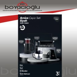 ARNİCA SİYAH 4LÜ ÇEYİZ SETİ
