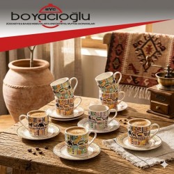 PORSİMA TE-207 NATURA 6LI KAHVE FİNCAN TK.