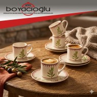 PORSİMA TE-208 FLORES 6LI KAHVE FİNCAN TK.