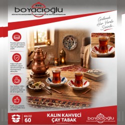 TRIA TM104 KALIN KAHVECİ ÇAY TABAK 6LI