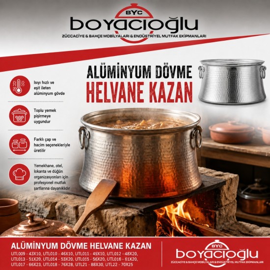 43X10 ALÜMİNYUM DÖVME HELVANE KAZAN