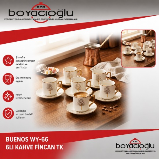 BUENOS WY-66 6LI KAHVE FİNCAN TK