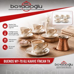 BUENOS WY-70 6LI KAHVE FİNCAN TK
