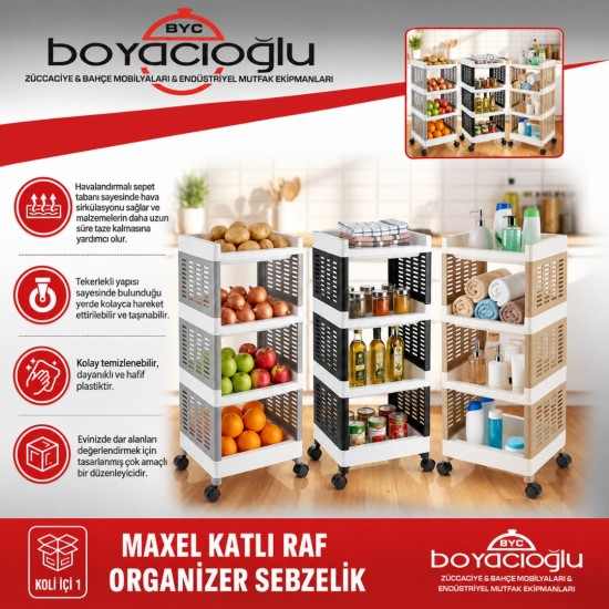 MAXEL Y-154 KATLI RAF ORGANİZER SEBZELİK 4LÜ