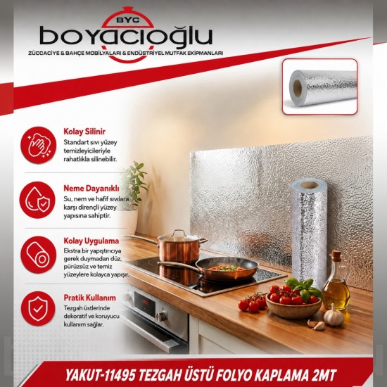 YAKUT-11495 TEZGAH ÜSTÜ FOLYO KAPLAMA 2MT