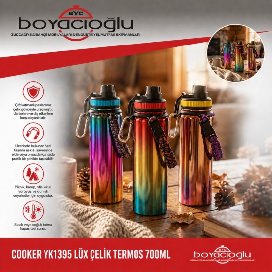 COOKER YK1395 LÜX ÇELİK TERMOS 700ML