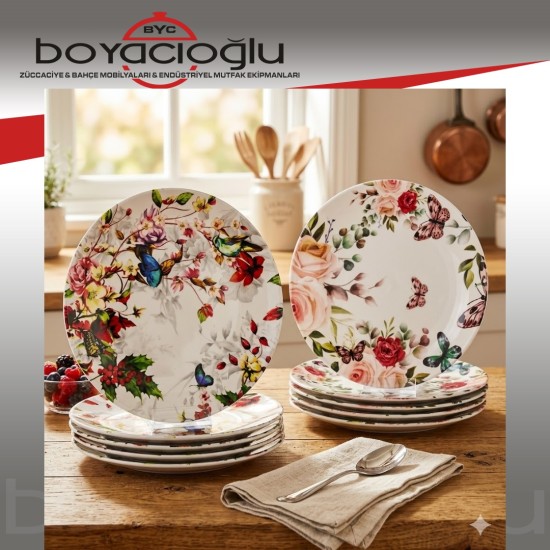 YNS 9905008 DIGITAL SERVİS TABAK 6LI 27CM