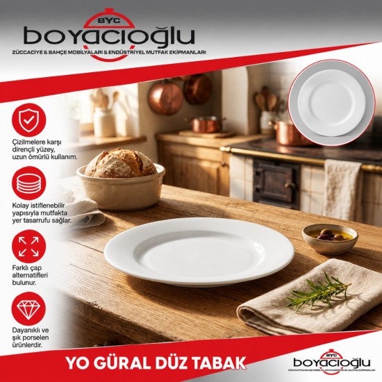 YO24DU00 GÜRAL 24 CM DÜZ TABAK (KL12)