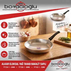 ALKAR ELOKSAL YAĞ TAVASI BAKALİT SAPLI 24NO