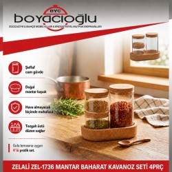ZELALİ ZEL-1736 MANTAR BAHARAT KAVANOZ SETİ 4PRÇ