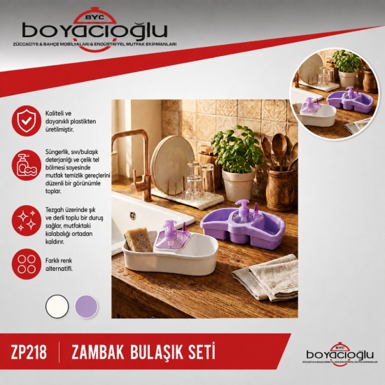 ZP218 ZAMBAK BULAŞIK SETİ
