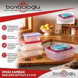 ZP654 ZAMBAK SAKLAMA SETİ 5Li(1-2-3-4-5)