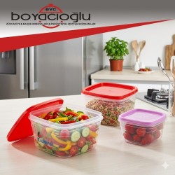 ZP668 ZAMBAK KARE SAKLAMA SETİ 3LÜ 2NO