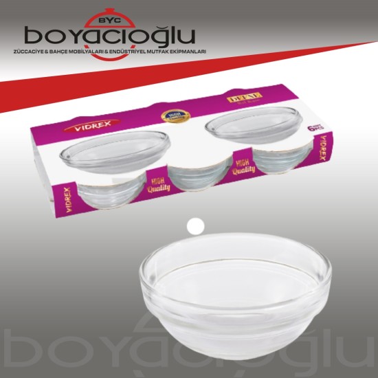 VİDREX HB-75 DEFNE CAM BAL 6LI KASE 7,5CM VİDREX HB-75 DEFNE CAM BAL 6LI KASE 7,5CM